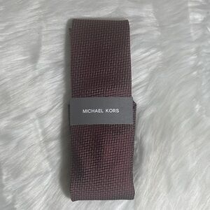 NWT Michael Kors Burgundy Geometric Tie
